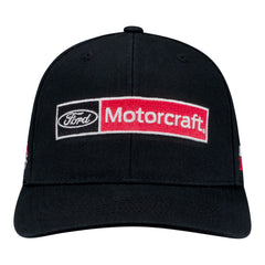 Austin Prock Ford Motorcraft Snapback Hat In Black & Red - Front View
