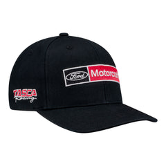 Austin Prock Ford Motorcraft Snapback Hat In Black & Red - Angled Right Side View