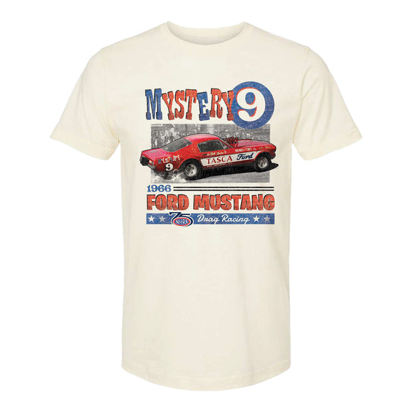 2026 NHRA Mystery 9 Shirt in white - front view