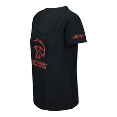 Matt Hagan Hellcat Ladies Shirt in Black - Angled Left Side View