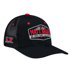 Matt Hagan 4X Funny Car Champ Flex-Fit Hat In Black & Red - Angled Right Side View