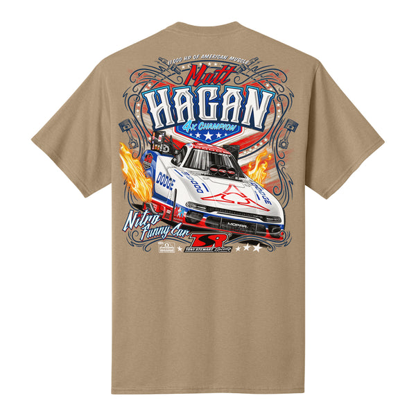 Matt Hagan 2026 Patriotic Shirt in brown - back view
