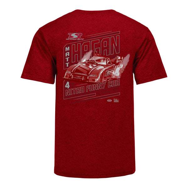 Matt Hagan Ghost T-Shirt in Red - Back View