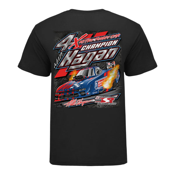 Matt Hagan 4X Champ Shirt - Black - Back View