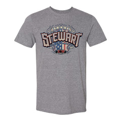 Tony Stewart Americana T-Shirt in Grey - Front View