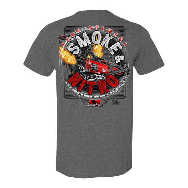 Tony Stewart Smoke & Nitro T-Shirt in Grey - Back View