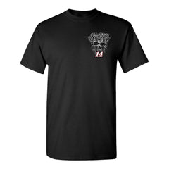 Tony Stewart Smoke Skull T-shirt in Black - Front View