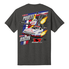 2026 Pruett/Hagan TSR T-Shirt in grey - Back View