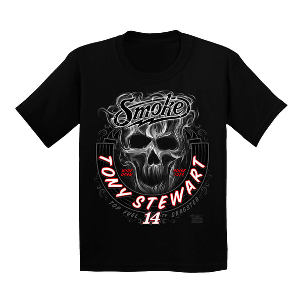 Tony Stewart Youth Shirt in Black - Front View