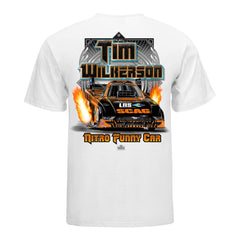 Tim Wilkerson Funny Car T-Shirt In White - Back View