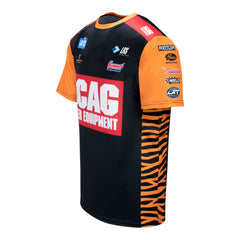 Tim Wilkerson Uniform Shirt In Black & Orange - Left Side View