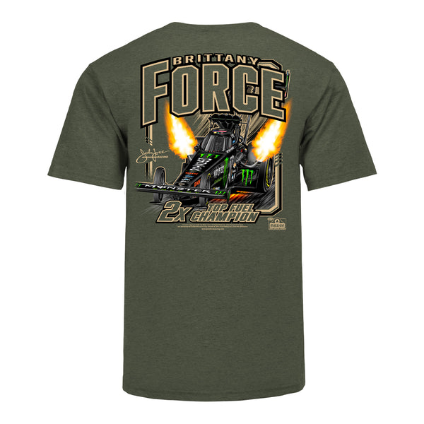 Brittany Force Miltary 2X T-Shirt - Back View