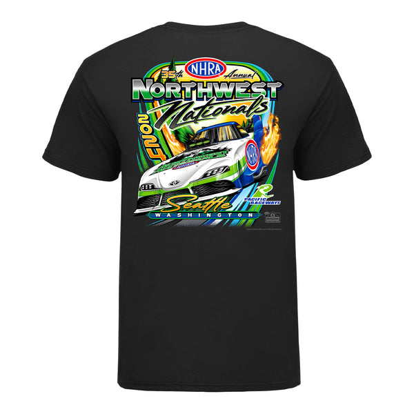 NHRA Northwest Nationals Event Shirt in Black - Back View