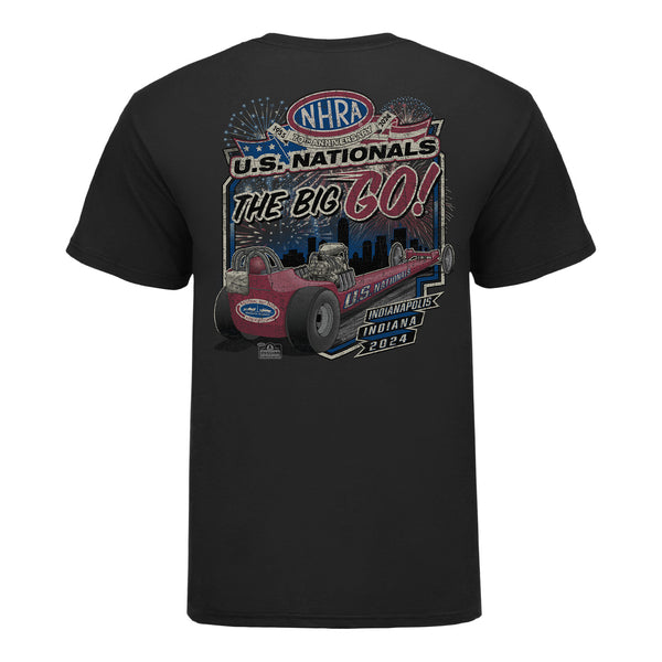 Retro U.S. Nationals Shirt in Black - Back View