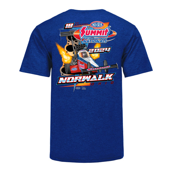 Summit Racing Equipment NHRA Nationals Event Shirt in Blue - Back View