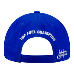 Brittany Force Flav-R-Pac Flame Hat In Blue & Yellow - Back View