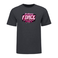 Brittany Force Top Fuel Champ T-Shirt in Dark Heather - Front View
