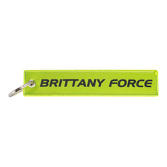 Brittany Force Woven Key Tag In Green & Black - Front View