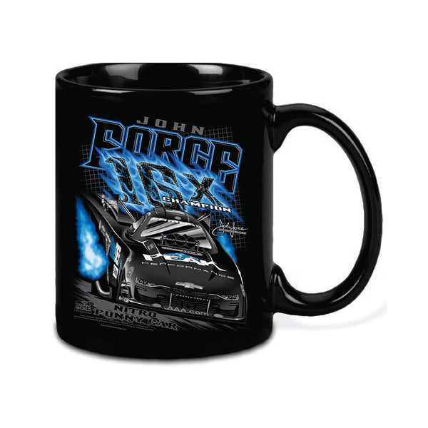 John Force Racing Ghost Mug In Black & Blue - Side View 1