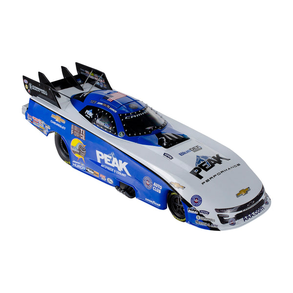 2021 John Force Brute Force Diecast 1:24 In Blue & White - Angled Right Side View
