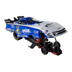2021 John Force Brute Force Diecast 1:24 In Blue & White - Car Propped Up View