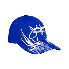 John Force Racing Blue Flame Hat - Angled Right Side View