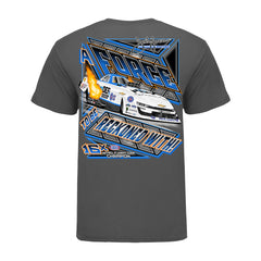 John Force To Be Reckoned With T-Shirt in Charcoal - Back View