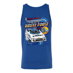 John Force Brute Force Tank Top In Blue - Back View
