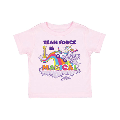 Team Force is Magical Toddler T-Shirt In Pink - Front View