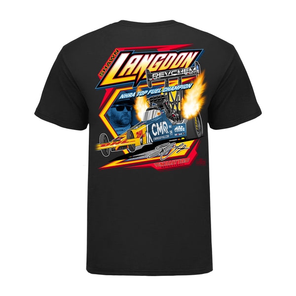 Shawn Langdon Top Fuel T-Shirt In Black - Back View
