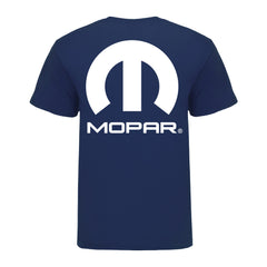 Mopar Logo T-Shirt In Blue & White - Back View