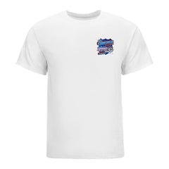 Gerber Collision and Glass Route 66 NHRA Nationals presented by PEAK Performance Event T-Shirt In White - Front View