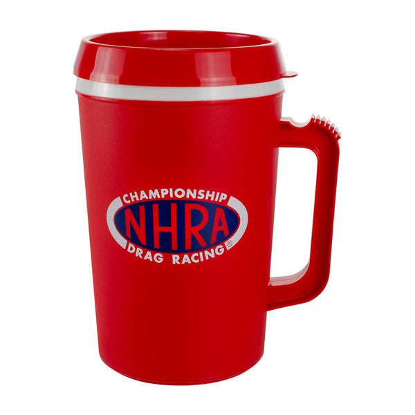 NHRA Logo Thermo Mug In Red - Left Side View
