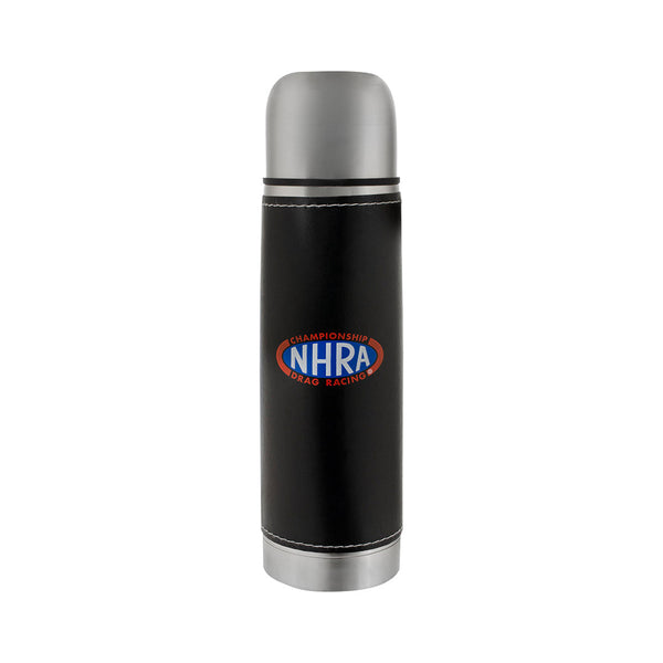 NHRA Leather Thermos