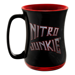 Nitro Junkie Sculpted Mug In Black & Red - Right Side View