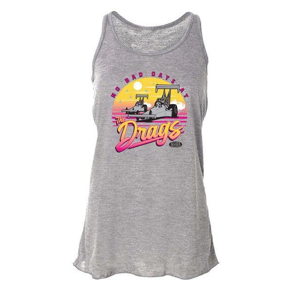Ladies No Bad Days Tank Top In Grey - Front View