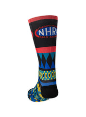 NHRA Crazy Design Socks In Multi-Color - Back Left Side View