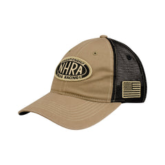 NHRA Military Hat In Olive & Black - Angled Left Side View