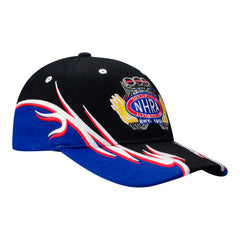 2023 NHRA Tour Hat In Black, Blue, White & Red - Angled Right Side View