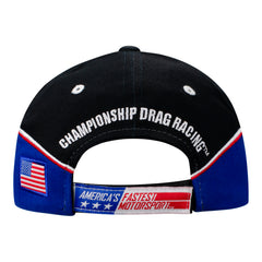 2023 NHRA Tour Hat In Black, Blue, White & Red - Back View