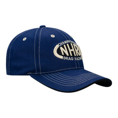 NHRA Logo Hat In Blue & White - Angled Right Side View