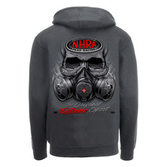 Gas Mask Sweatshirt In Grey - Back View