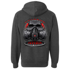 Gas Mask Sweatshirt In Grey - Back View