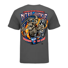 Nitro Junkie T-Shirt In Grey - Back View
