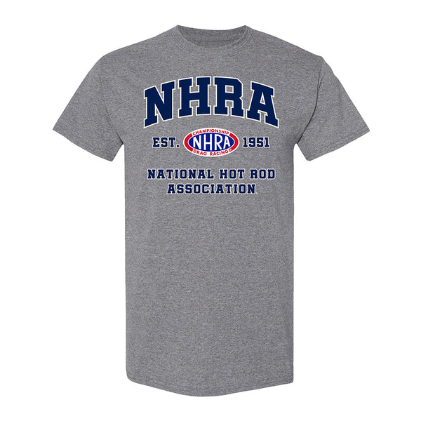 Collegiate NHRA T-Shirt In Grey