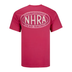 NHRA Logo T-Shirt In Pink - Back View