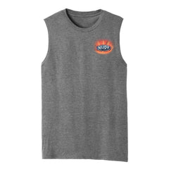No Bad Days at the Drags Tank Top In Grey - Front View