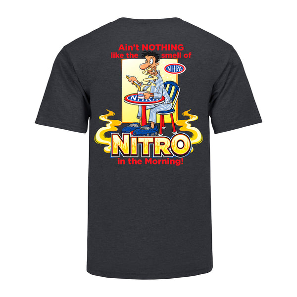 Nitro in the Morning T-Shirt In Grey - Back View