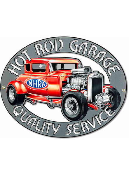 Hot Rod Garage Sign In Multi-Color - Front View