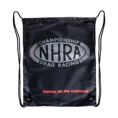 NHRA Sublimated Cinch Bag In Black - Back View